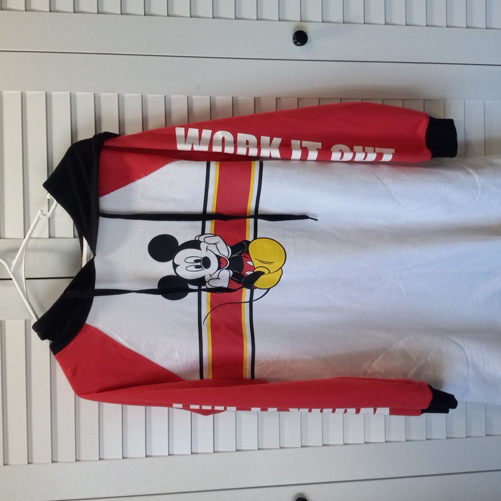 Disney Mickey Mouse Long Sleeve Hoodie Shirt Size L
